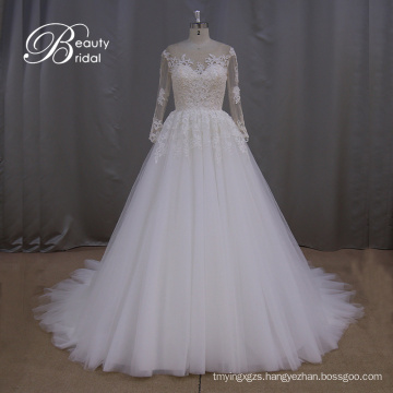 Dreamy Princess Long Sleeve Lace Wedding Dress